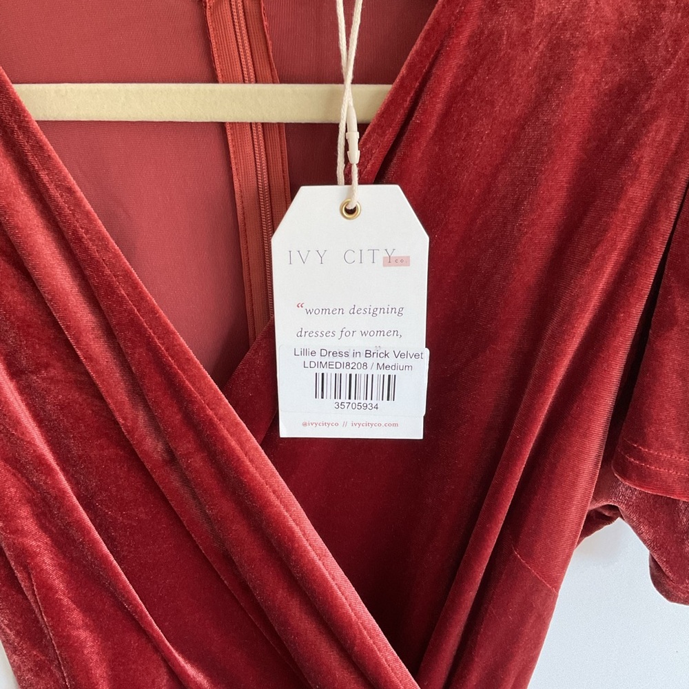 Ivy City Lillie Wrap Velvet Dress - Picture 2 of 3